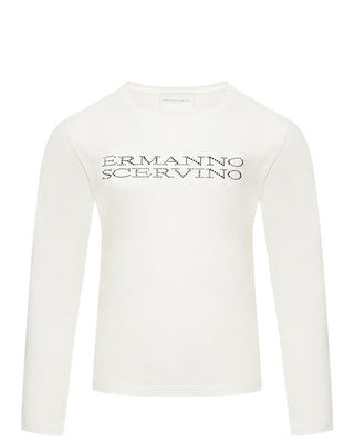 Ermanno Scervino T-shirt a maniche lunghe con logo SFTS020.C