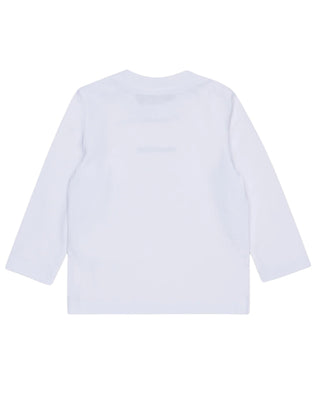 Dsquared2 T-shirt bianca in jersey con logo DQ3108 D004G