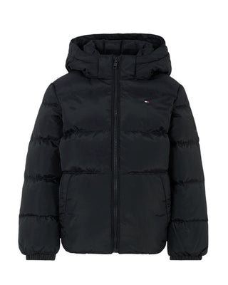 Tommy Hilfiger Giubbino trapuntato nero da bambino KB0KB08341