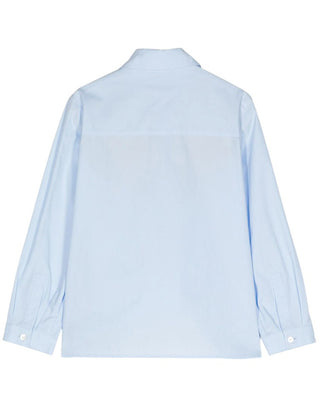 Emilio Pucci Camicia azzurra in popeline con ricamo PV5A40-P0013