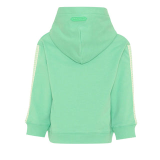 Lanvin Felpa Verde Con Cappuccio E Logo N30349/68N