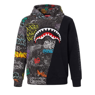 SPRAYGROUND Felpa Nera Con Cappuccio SPY1544G Per Bambino