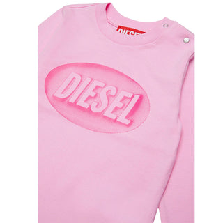 Diesel T-shirt Rosa A Maniche Lunghe K00857-00YI9-K39G Per Neonata