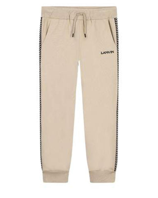 Lanvin Pantaloni jogger beige con logo N30125