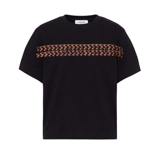 Lanvin T-shirt Nera A Maniche Corte N30480/09B Per Bambini