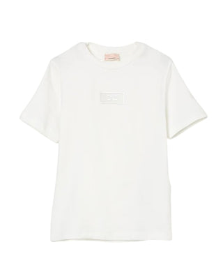 Elisabetta Franchi T-shirt girocollo con logo EGTS092