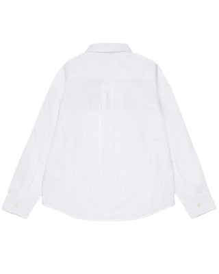 Dsquared2 Camicia bianca in popeline con logo DQ3077 D007D