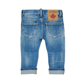 Dsquared2 Jeans In Denim Blu Con Dettagli Destroyed DQ01TC-D0AFN-DQ01
