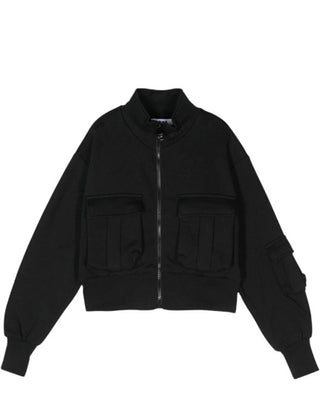 Msgm Felpa cropped con zip F4MSJGBO191