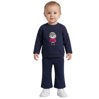 Moncler Tuta Blu In Cotone Per Neonata I29518M00001