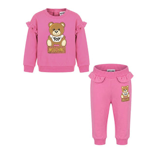 Moschino-Trainingsanzug mit Sweatshirt mit Rundhalsausschnitt und aufgesetztem Logo und Symbol MDK02K