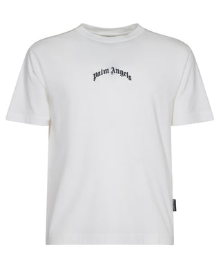 Palm Angels T-shirt con logo curved PMAA089S25JER0040310