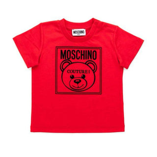Moschino T-shirt girocollo con logo e simbolo MPM021