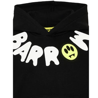 Barrow Felpa Nera Con Cappuccio F6BKJUHS038-110 Per Bambini