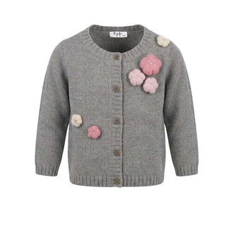 Il Gufo Cardigan In Lana Con Applicazioni A20GF347EM220 Per Neonata