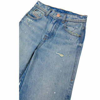 Diesel Jeans Gamba Larga In Denim Blu J02887-KXBUV-K01 Per Bambina