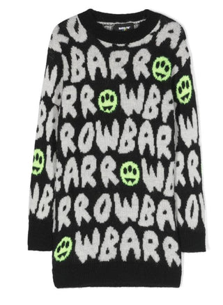 Barrow Kleid mit Rundhalsausschnitt F3BKJGDR060 aus Wollmischung mit durchgehendem Logo für Mädchen