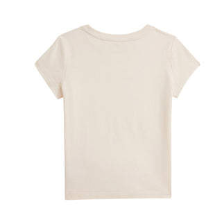 Polo Ralph Lauren T-shirt Avorio Con Polo Bear 312B26296001 Per Bambina