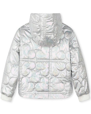 Billieblush Giubbino trapuntato argento da bambina U20428