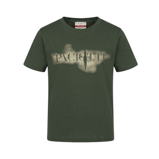 Cesare Paciotti T-shirt Verde In Jersey Per Bambino TSP6103J-V3