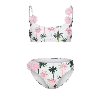 Selini Action By Eleni Balerba Bikini Con Stampa Palme Per Bambina SES0B20-07