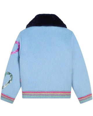 Billieblush Giubbino in panno azzurro U20433