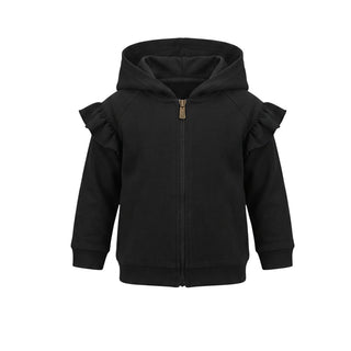 Moschino Tuta Nera In Felpa Con Logo MDK01L Per Neonata