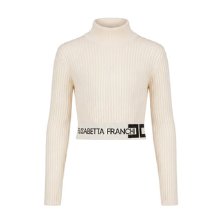 Elisabetta Franchi Lupetto A Costine Cropped Per Bambina EFMA152.C