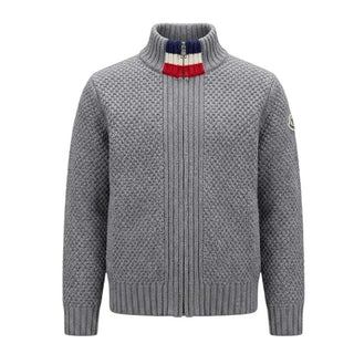 Moncler Cardigan Grigio In Lana Per Bambino H29549800006