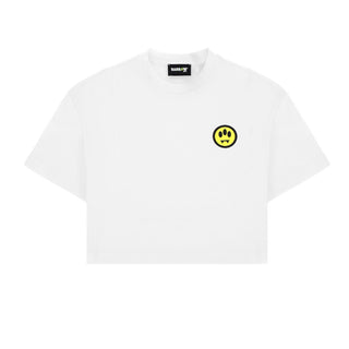 Barrow T-shirt Cropped Bianca Con Smile S6BKJGTH099-002