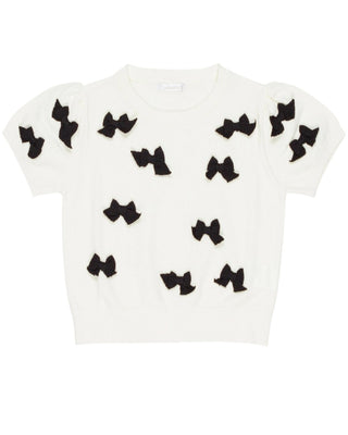 Lù:Lù Maglia a maniche corte con fiocchi LL2971