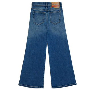 Diesel Jeans Gamba Larga In Denim Blu J00816-KXBU3-K01 Per Bambina