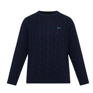 Sun68 Maglia Blu Navy A Trecce Per Bambino K36315/07
