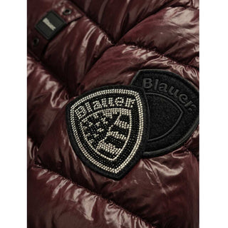 Blauer Giubbino Trapuntato Color Marrone Mogano Con Pelliccia 26WBLGC02293-592BW Ivory Jr Per Bambina