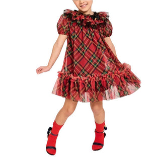 Angel's Face MARTA Tartan Tulle Dress For Girls
