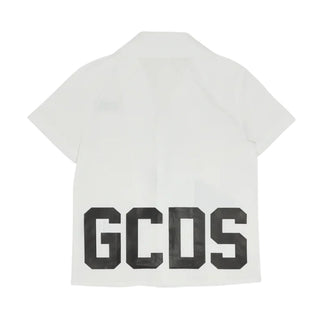 GCDS Camicia Bianca In Popeline Con Logo C1BKQH517T330/100B