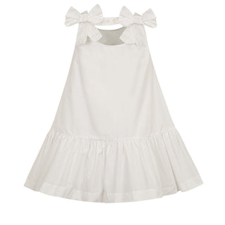 Simonetta Abito Bianco In Taffetà Con Fiocchi SW1A52-S0198