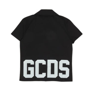 GCDS Camicia Nera In Popeline Con Logo C1BKQH517T330/999