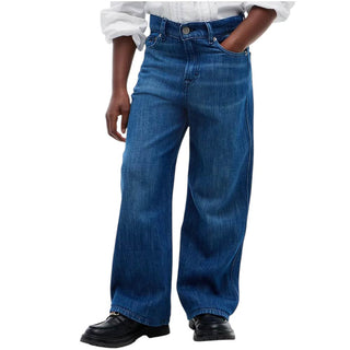 Tommy Hilfiger Jeans A Gamba Larga In Denim Blu KG0KG09628-1BJ Per Bambina