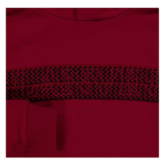 Lanvin Felpa bordeaux in cotone con cappuccio e logo N30293