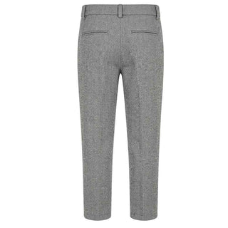 Emanuel Pris Pantaloni Grigi In Tessuto A Spina Di Pesce EPT6306-18G Per Bambino
