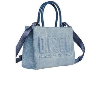 Diesel Mini borsa in denim con logo in rilievo J02529-P1730