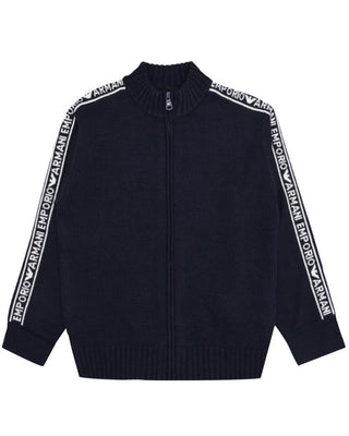 Emporio Armani Cardigna blu navy in misto lana 6D4M58-4MJAZ