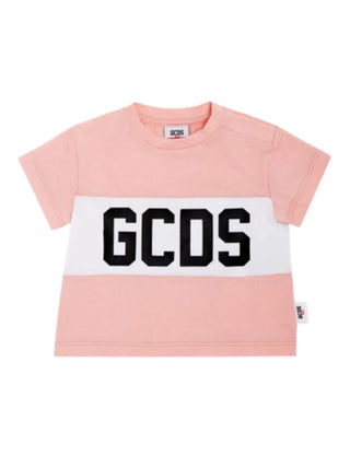 GCDS T-shirt girocollo con logo frontale GUM003
