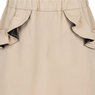 Fendi Gonna Beige In Gabardine Con Ruches JFE216-AS5Y-F1P2N Per Bambina