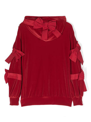 Elisabetta Franchi Maglia in ciniglia con cappuccio EFFE114