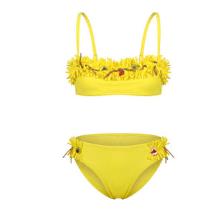 Selini Action By Eleni Balerba Bikini Giallo Con Frange Per Bambina SES9BST-43