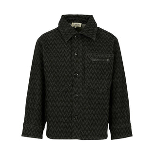 Lanvin Camicia nera in denim con logo N30290