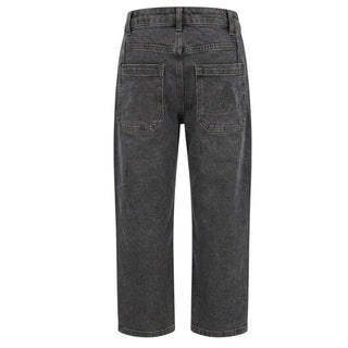 Daniele Alessandrini Jeans Loose In Denim Nero 1231PD00287 Per Bambino