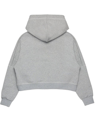 Dsquared2 Felpa grigia cropped da bambina DQ2580-D0A4W